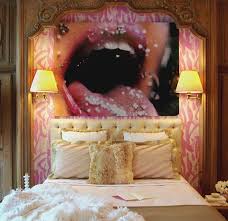 A headboard is probably the most important decor element of any bedroom. Wall Art Headboard Idea Edgy Graphic