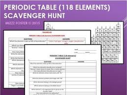 Periodic Table 118 Elements Scavenger Hunt Secondary Science From Mizzz Foster On Te Secondary Science Middle School Science Resources Chemistry Lesson Plans