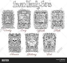 1 seven deadly sins 2 allies of the seven deadly sins 3 holy knights of liones 4 kingdom of liones 5 other kingdoms 6 demon clan 7 goddess clan 8 celestial clan 9 fairy clan 10 giant clan 11 druids 12 beastmen 13 vampires 14 grand cross 15 other characters 16 creatures 17 oneshot exclusives 18 references Set Seven Deadly Sins Image Photo Free Trial Bigstock