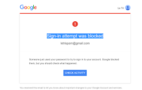 During your first connection, you have to remember your username and your password. How To Fix Prevented A Sign In Attempt From Gmail On Server C Stack Overflow