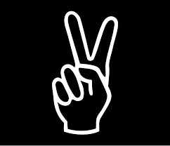 Black And White Peace Sign Hand Clipart Peace Sign Hand Vinyl Decal Car Window Bumper Sticker Peace Symbol Peace Sign Hand Peace Sign Peace Fingers