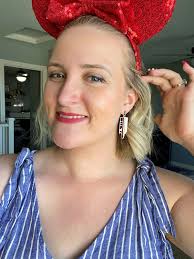 Petite Monorail Red Acrylic Earrings