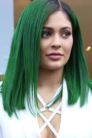 Kylie Jenner Sporting A New Hair Style Forest Green Dark Green Hair Jenner Hair Green Wig