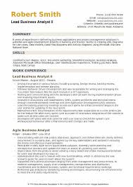 Lead Business Analyst Resume Samples Qwikresume