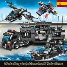 Juego tipo lego 212 piezastamaño caja 37*27. Camion Coche De Policia Tipo Lego Juegos Creativos Bloques Piezas Construccion Ebay