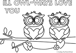 Sponge bob i love you valentine day coloring pages printable. I Ll Owl Ways Love You Coloring Page Crafting The Word Of God