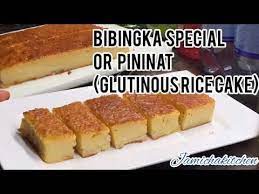 Glutinous Rice Cake Bibingkang Malagkit English Subtitle Youtube Rice Cake Recipes Dessert Cake Recipes Rice Cakes