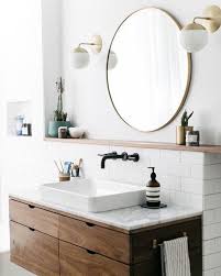 See This Instagram Photo By Pretty Little Interiors 698 Likes Modern Bathroom Vanity Modern Bathroom Round Mirror Bathroom