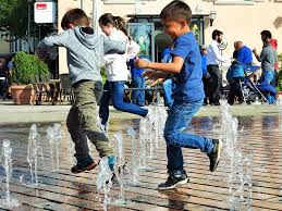Vintage copper water fountain people playing in water falls hand made torched | ebay Hd Wallpaper Children Playing On Dancing Fountains Water Feature Friedrichshafen Wallpaper Flare