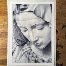 My Drawing Of The Pieta Done With Prisma Colored Markers Marker Art Art Coloring Markers