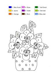 Coloriage Magique Pot De Fleurs Printanier Coloriage Magique Coloriage Coloriage Enfant