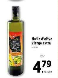 Offre Huile D Olive Vierge Extra Chez Lidl