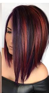 Red Purple Highlights Highlights Hair Color 2018 Cool Hair Color Hair Styles