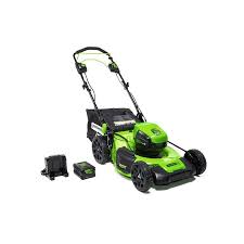 A battery powered lawn mower may be just what you're looking for to keep your yard in good condition. Greenworks Pro 60 Volt Brushless Lithium Ion Self Propelled 21 In Cordless Electric Lawn Mower In The Cordless Electric Push Lawn Mowers Department At Lowes Com