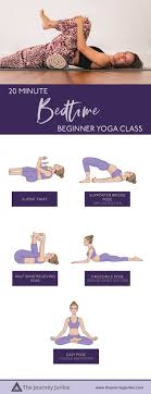 Yoga For Sleep 20 Min Bedtime Beginner Yoga Class The Journey Junkie In 2020 Beginner Yoga Class Yoga For Beginners Beginner Yoga Workout