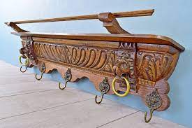 Antique Coat Rack With Lion Heads Entryway Wall Mount Clothes Hanger In Hand Carved Oak With Five Hooks Antique Hallway Furniture 1900s Antique Coat Rack Antiques Hallway Furniture