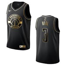 Men's islide black washington wizards tonal pop slide sandals. Men S Washington Wizards 3 Bradley Beal Golden Edition Jersey Black Nyjerseys Store