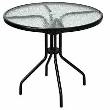 Shop for white patio table with umbrella hole at bed bath & beyond. Costway 32 In Steel Round Outdoor Patio Coffee Table Tempered Glass Top With Umbrella Hole Frame Op3685 The Home Depot In 2021 Glass Top Table Steel Dining Table Round Glass Table