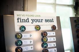 Magnet Board Seating Chart Handmade Beer Cap Keepsakes