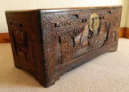 All sides of the chest have been carved. Chinese Carved Camphor Wood Trunk 208305 Sellingantiques Co Uk