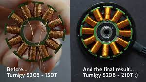 Brushless Motor Disassembly And Rewinding Turnigy 5208 150t To 210t Youtube