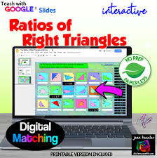 A right triangle is a triangle in which one angle is a right angle. Right Triangles Ratios Soh Cah Toa Digital Matching By Joan Kessler