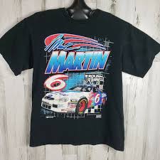 Vtg 90s speedway indiana t shirt all over race nascar flag new spell out xl 1994. Vintage 90s Nascar Mark Martin 6 Checkered Flag Rous Gem