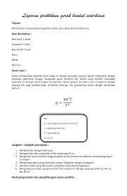 Soal nomor 1 periodenya 2 sekon yah gaes, salah ketik di power pointnya!berikut cara menentukan jumlah getaran, amplitudo, frekuensi dan periode getaran. Laporan Praktikum Gerak Bandul Sederhana