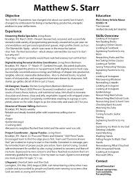 covid 19 resume template capitol