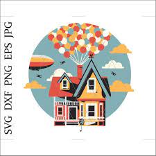 Flying House Svg Balloons Svg Up Movie Svg Adventure Is Out There Svg Disney Svg Disney Dxf D Icon Illustration Graphic Design Illustration Illustration Design