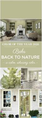 Based on behr 2018 color trends, this collection of paint colors is the perfect source of inspiration for your next diy home improvement project. Behr Back To Nature Paint Color Color Of The Year 2020 Setting For Four