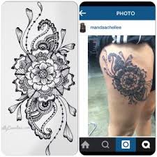 New paisley pattern tattoo stencil. Henna Party Designs