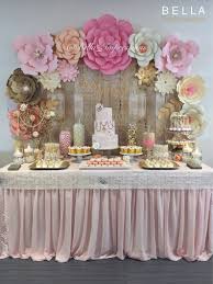 17 Pcs Paper Flower Backdrop All Flowers In Image Dessert Table Flowers Home Decor Baby Room Decoration Kardashian Baby Shower Cake Table Decorations Baby Shower Baby Shower Cake Table Cake Table Decorations