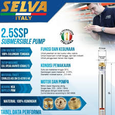Daya listrik yang digunakan perjam penggunaan 125 watt. Jual Pompa Air Selva Italy Submersible Pump Pompa Sibel 2 5 Inch 0 25hp Kota Surabaya Jago Teknik Tokopedia