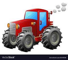 Back page of 5 next. Red Tractor On White Backround Royalty Free Vector Image Tractors Red Tractor Rock Painting Patterns