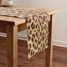 Trendy Stylish Wild Safari Fashion Leopard Print Medium Table Runner Zazzle Com In 2020 Safari Style Leopard Print Decor Printed Table Runner