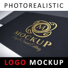 Logo Mockup Gold Foil Stamping Logo On Black Card In 2020 Logo Mockup Foil Stamping Mockup