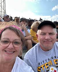 Watching the Steelers at the Latrobe High School Football Field. Let's get  this party started. 🖤💛 Who is ready for some football???