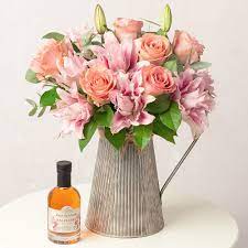 Flowers for a year £ 255 gorgeous seasonal bouquets delivered every month for a year with savings of 15% against normal prices. Raspberry Gin Gift Flowers And Gin Gift Bunches