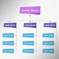 Color Card Organizational Chart Infographic Multiple Color