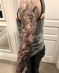 Update On This Odin Vs Fenrir Sleeve In Progress By George Chronicink Created Chronicink Findyourway Workproud Wearproud Tattoo Pinterest Tattoo