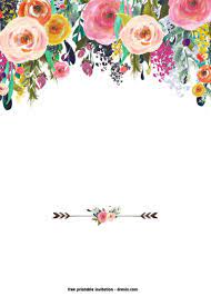 Free Printable Boho Chic Flower Baby Shower Invitation Template Free Pr Flower Baby Shower Invites Baby Shower Flowers Free Printable Baby Shower Invitations