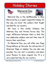 Reading Comprehension Worksheet Memorial Day Reading Comprehension Worksheets Reading Comprehension Comprehension Worksheets