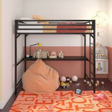 Dhp abode twin loft bed with desk. Harriet Bee Simoneau Loft Bed With Desk Reviews