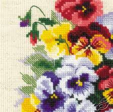 Beautiful pattern thanks for sharing. Pansy Medley By Riolis Gvello Stitch