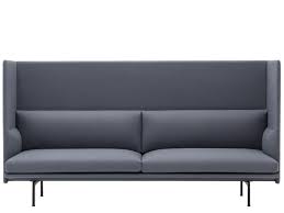 Sofa couch garnitur 3+3 sitzer garnituren leder couchen polster dreisitzer neu. Muuto Outline Highback Sofa 3 Seater Divina 154 Slate Blue By Anderssen Voll 2018 Designer Furniture By Smow Com