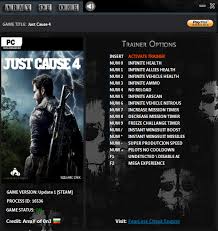 Just hover over them and see if it unlocks something. Just Cause 4 16 Trainer Fearless Cheat Engine