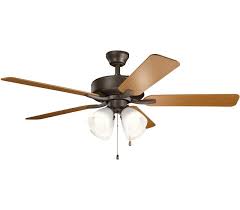 Mood lights essentially are lighting ceiling fans with lights: Kichler 330016snb Basics Pro Premier 52 Inch Satin Natural Bronze Ceiling Fan Delmarfans Com