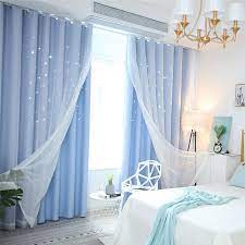 Fresh Max Blackout Curtain Hollow Star Curtain With Sheer Curtain Kids Room Curtain One Panel Kids Room Curtains Living Room Decor Curtains Frozen Girls Room