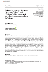 Jun 03, 2021 · kuwait city: Pdf What S In A Name Between Chinese Taipei And Taiwan The Contested Terrain Of Sport Nationalism In Taiwan